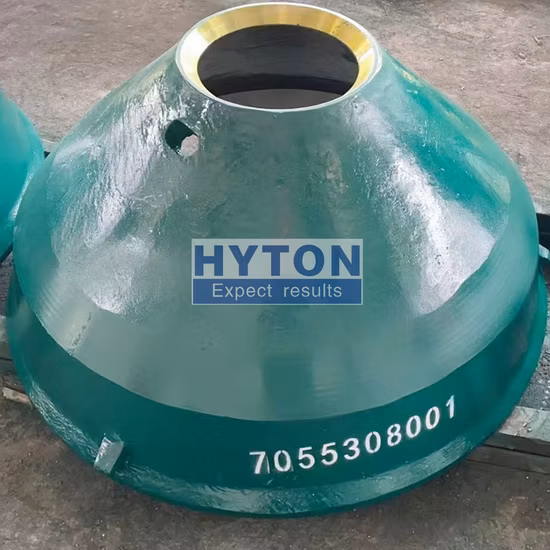 Mn18cr2 Manganese Steel Mantle and Concave Castings Suit HP200 Cone Crusher Spare Wear Parts