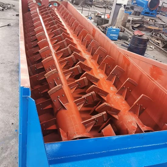 Equipamento de processamento mineral de minério de manganês, argila, areia, cascalho, máquina de lavar, parafuso espiral duplo, arruela de registro