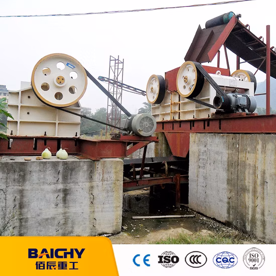 Pedra calcária do conjunto completo da capacidade 80t/H que esmaga a planta